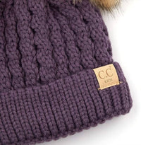 C.C Beanie - Kids Double Fur Pom Beanie