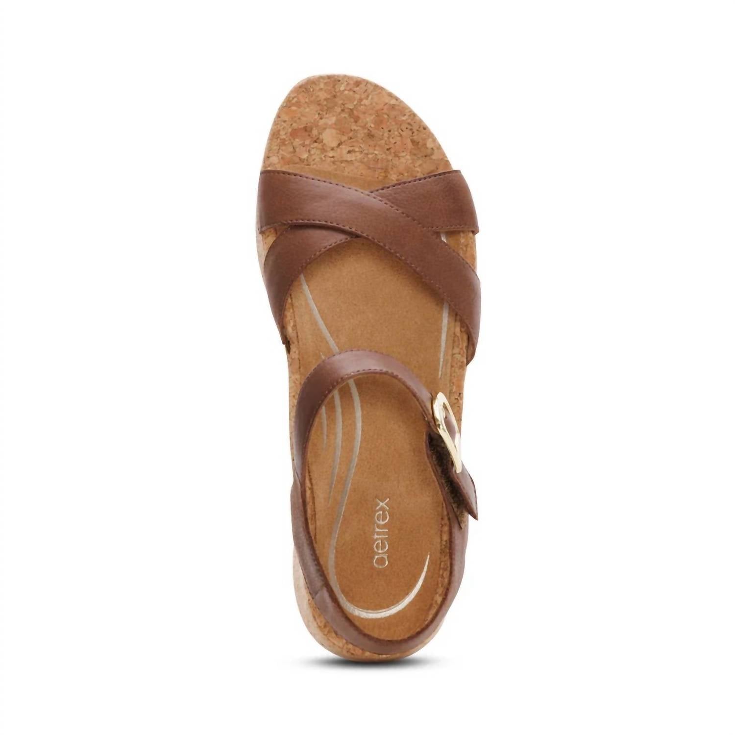 Aetrex - Women's Flora Adjustable Quarter Strap Wedge