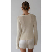 Donni. - Knit Crewneck Long Sleeve Top