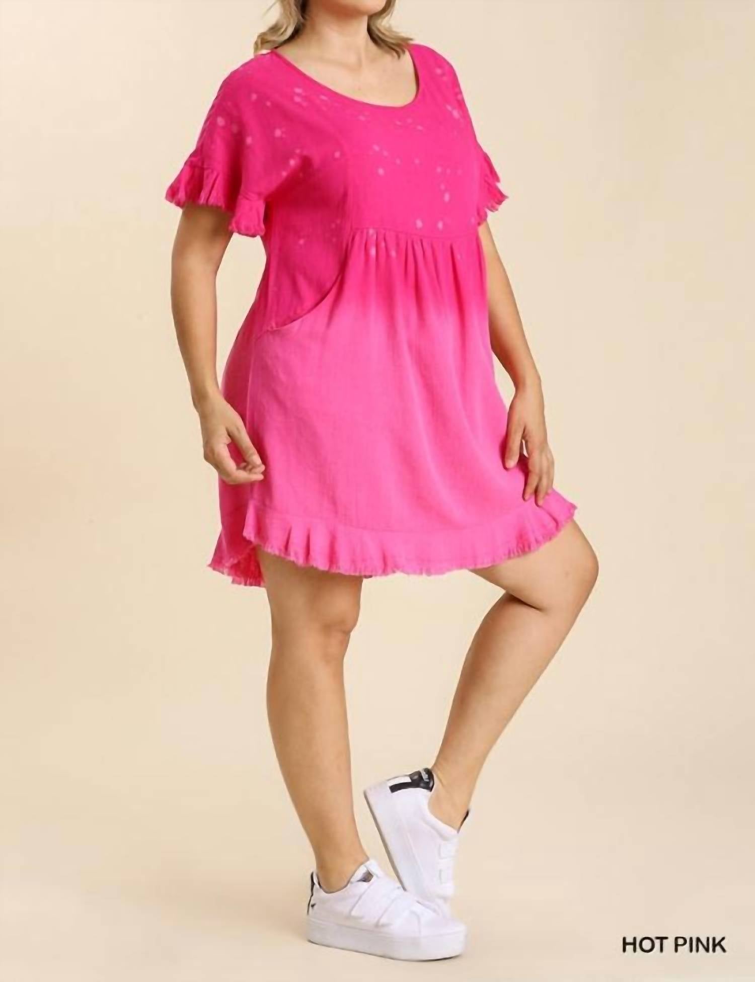 Umgee - Dip Dye Pocket Dress
