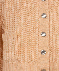 ESQUALO Chunky Cardigan With Metallic Buttons in candy - women's cardigan - view 4