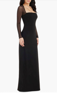 Dress The Population - Maxwell Square Neck Long Sleeve Gown