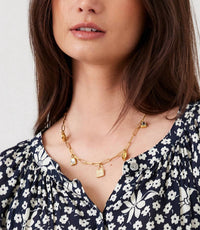 farrah b JEWELRY Women's Locked In Light Charm Necklace in light charm necklace in gold - women's jewelry - view 5