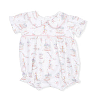 Angel Dear - Girls Carousel With Bows Puff Sleeve Babydoll Bubble