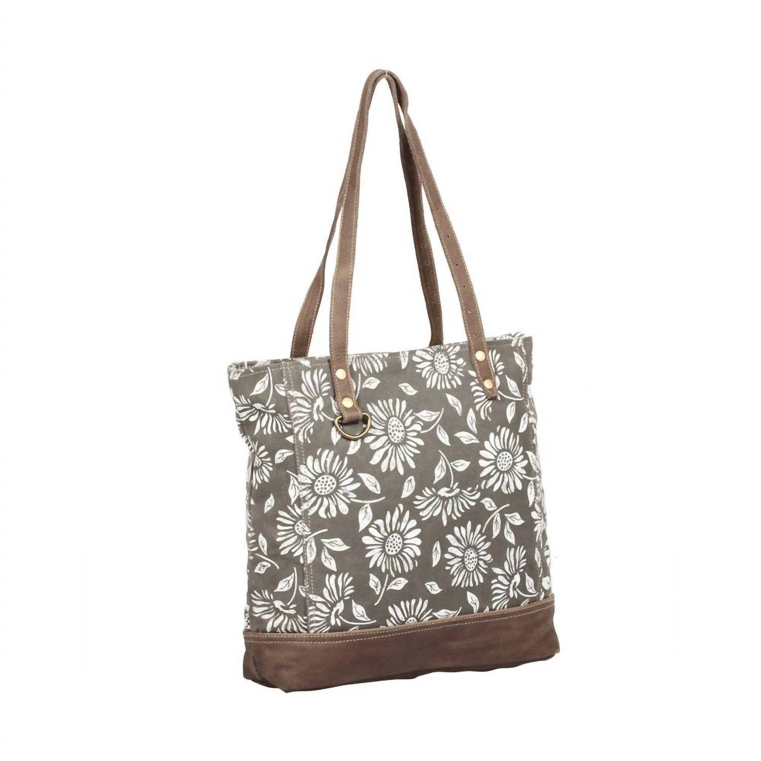 Myra Bag - Women's Canvas and Leather Tote Bag