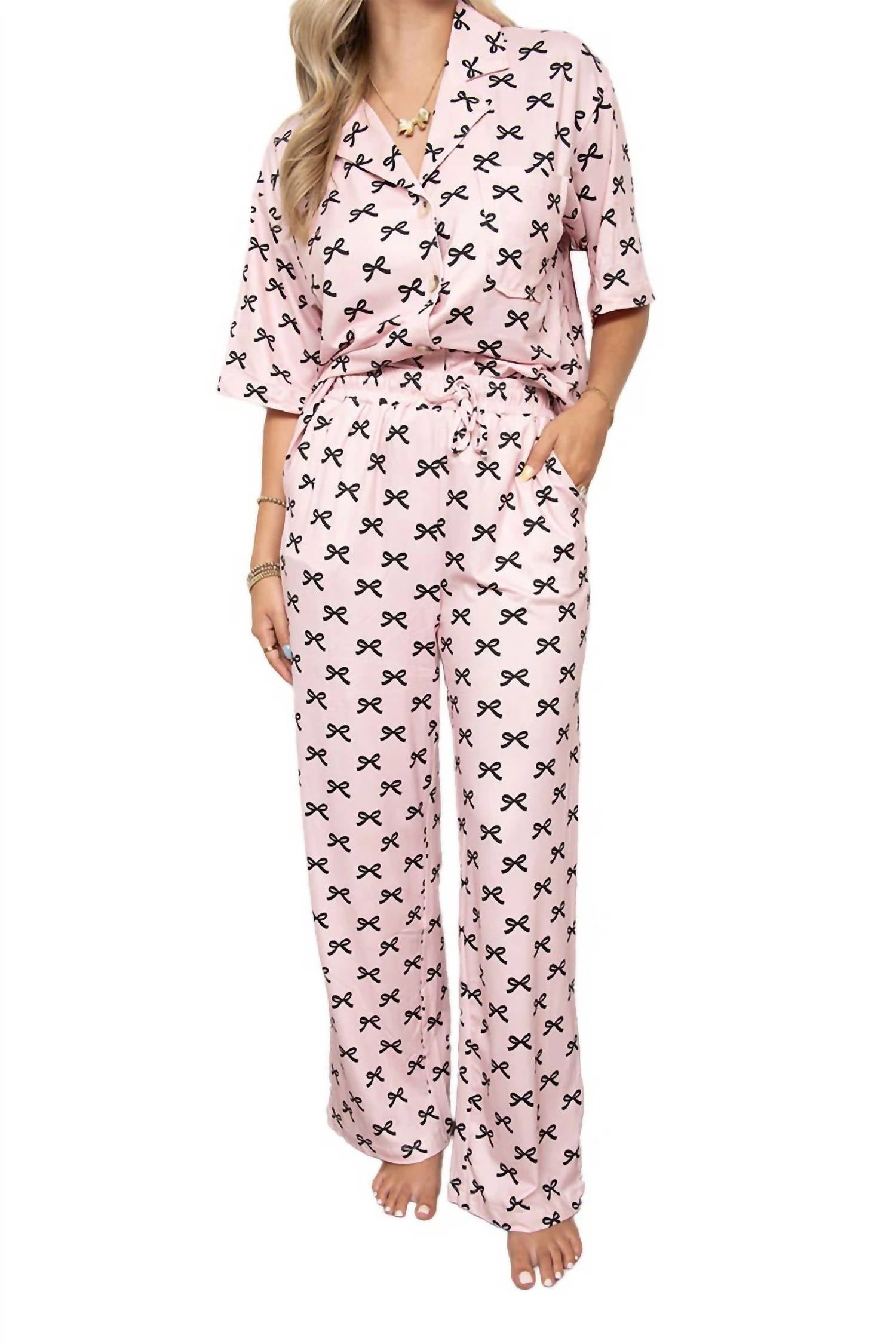 Katydid - Bow Pajama Set