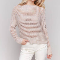 Charlie B - Metallic Fishnet Sweater