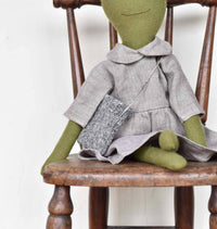 Woolgrass Farm - Fern The Frog Doll With Linen Dress