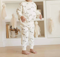 Quincy Mae Kid's Relaxed Fleece Sweatshirt Set in bats - item