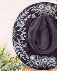 Willie & Dolly Designs - Women's Engraved Floral Hat