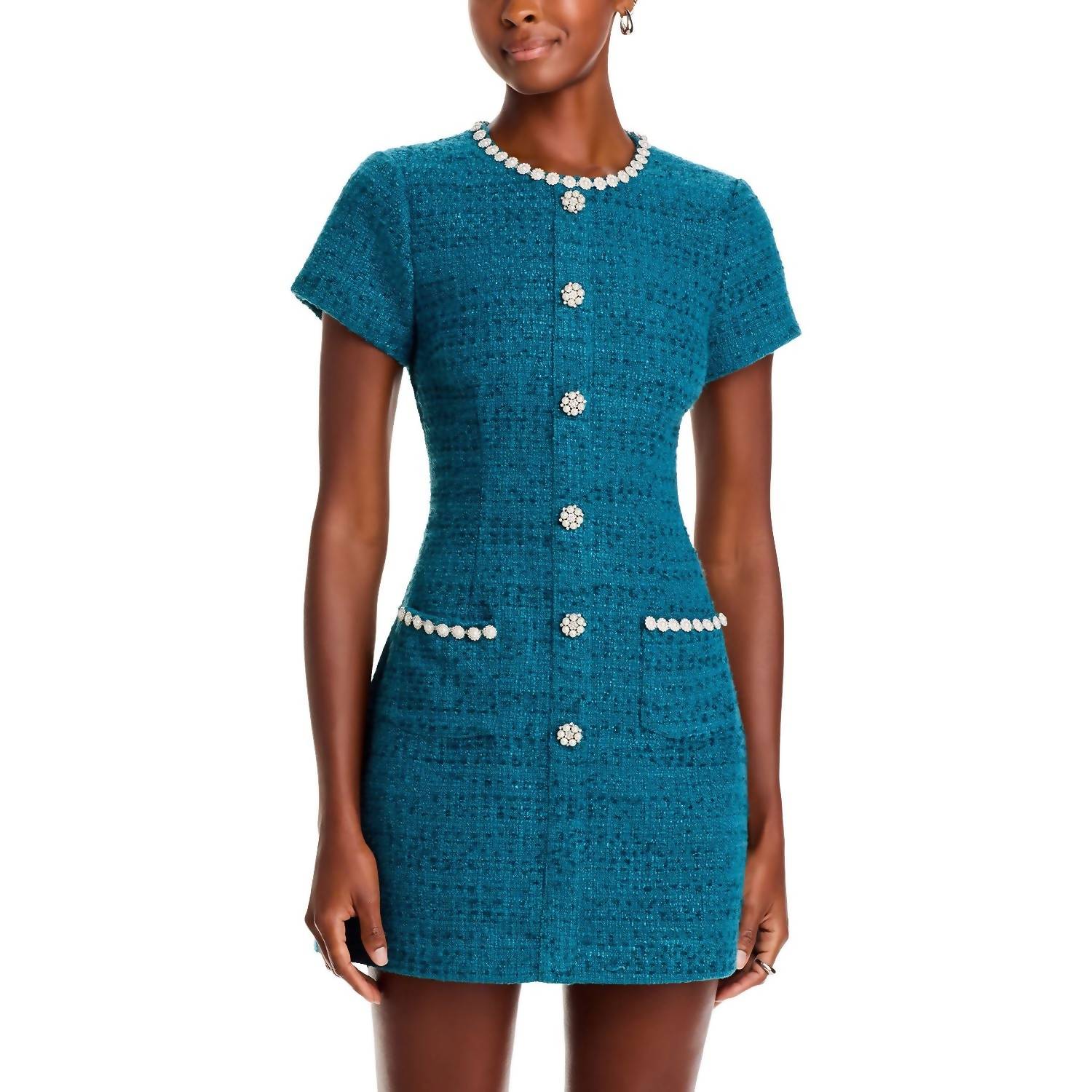 Likely - Alani Embellished Tweed Mini Dress