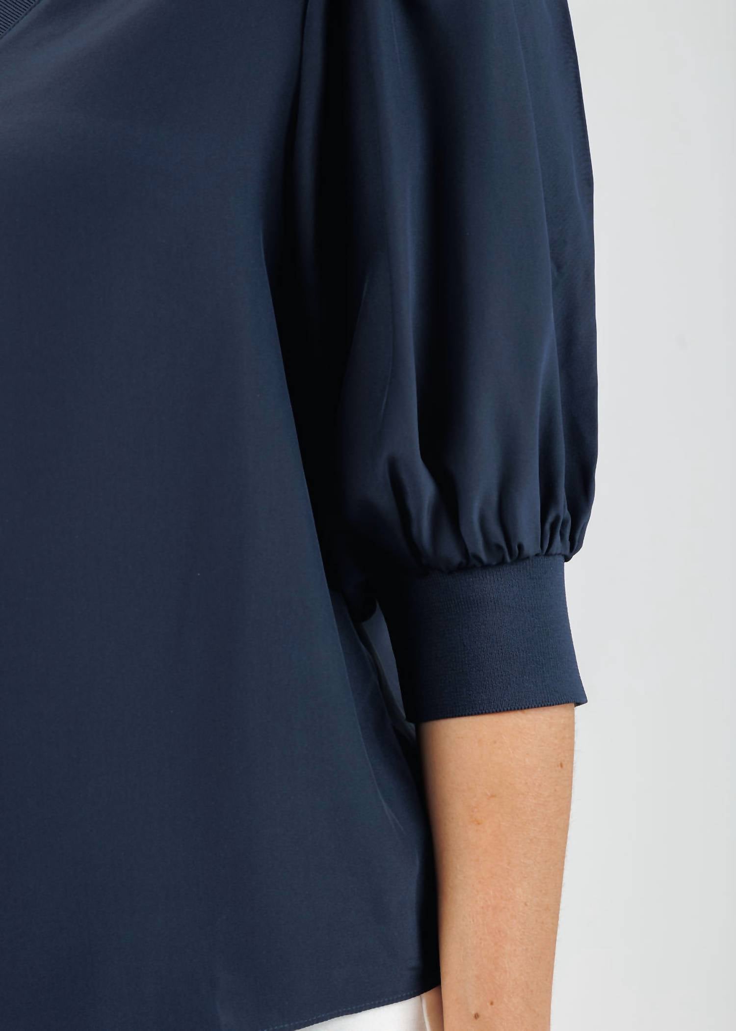 cinq a sept Weldon Top in navy - women's blouse - view 5