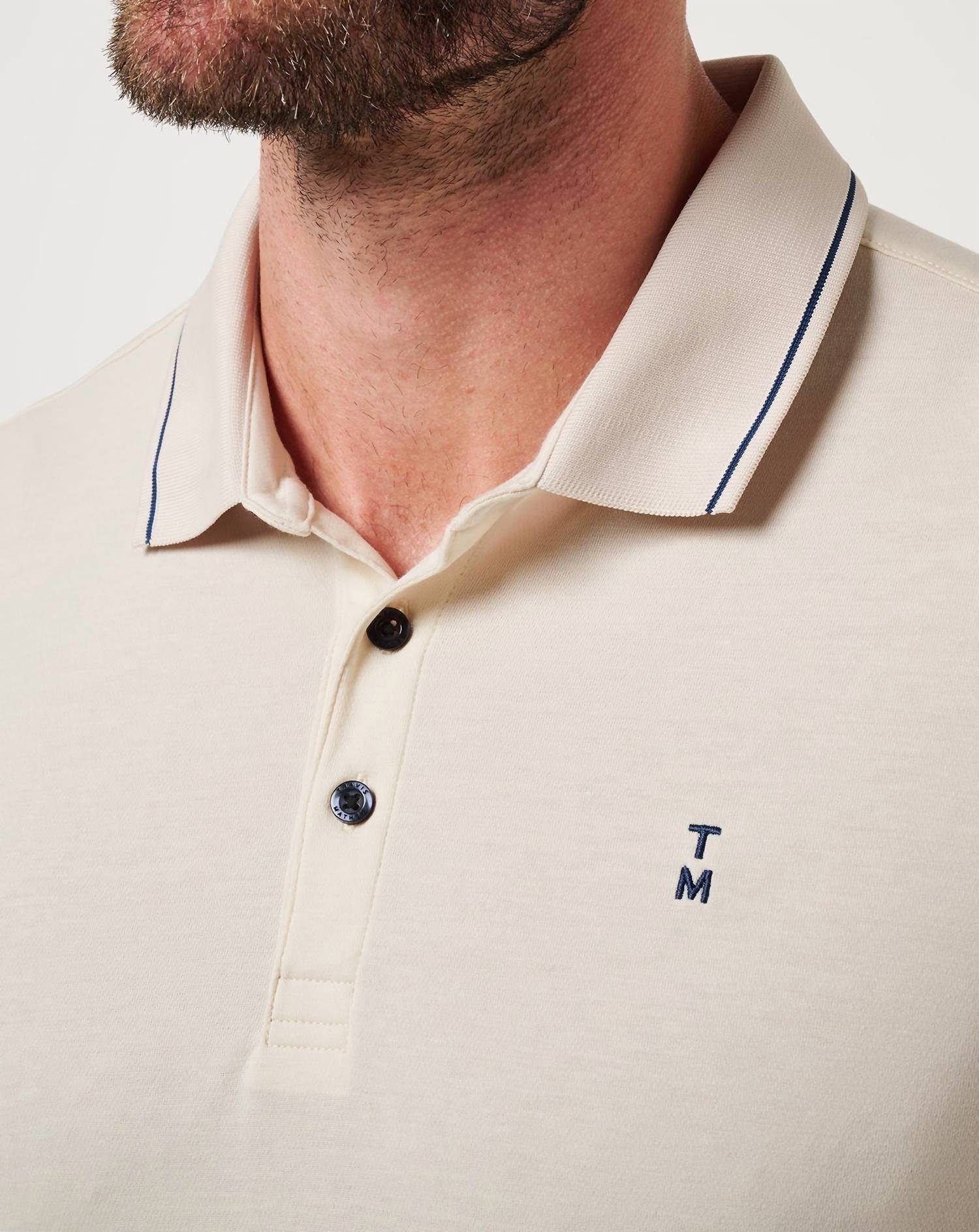 TravisMathew Happier Hour Polo in birch - men's shirt - view 5