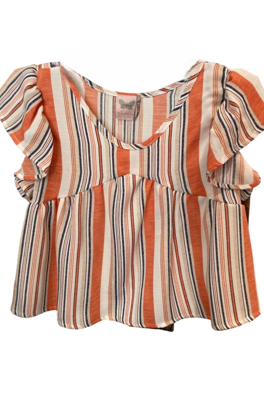 Paper Crane - Striped Woven Blouse
