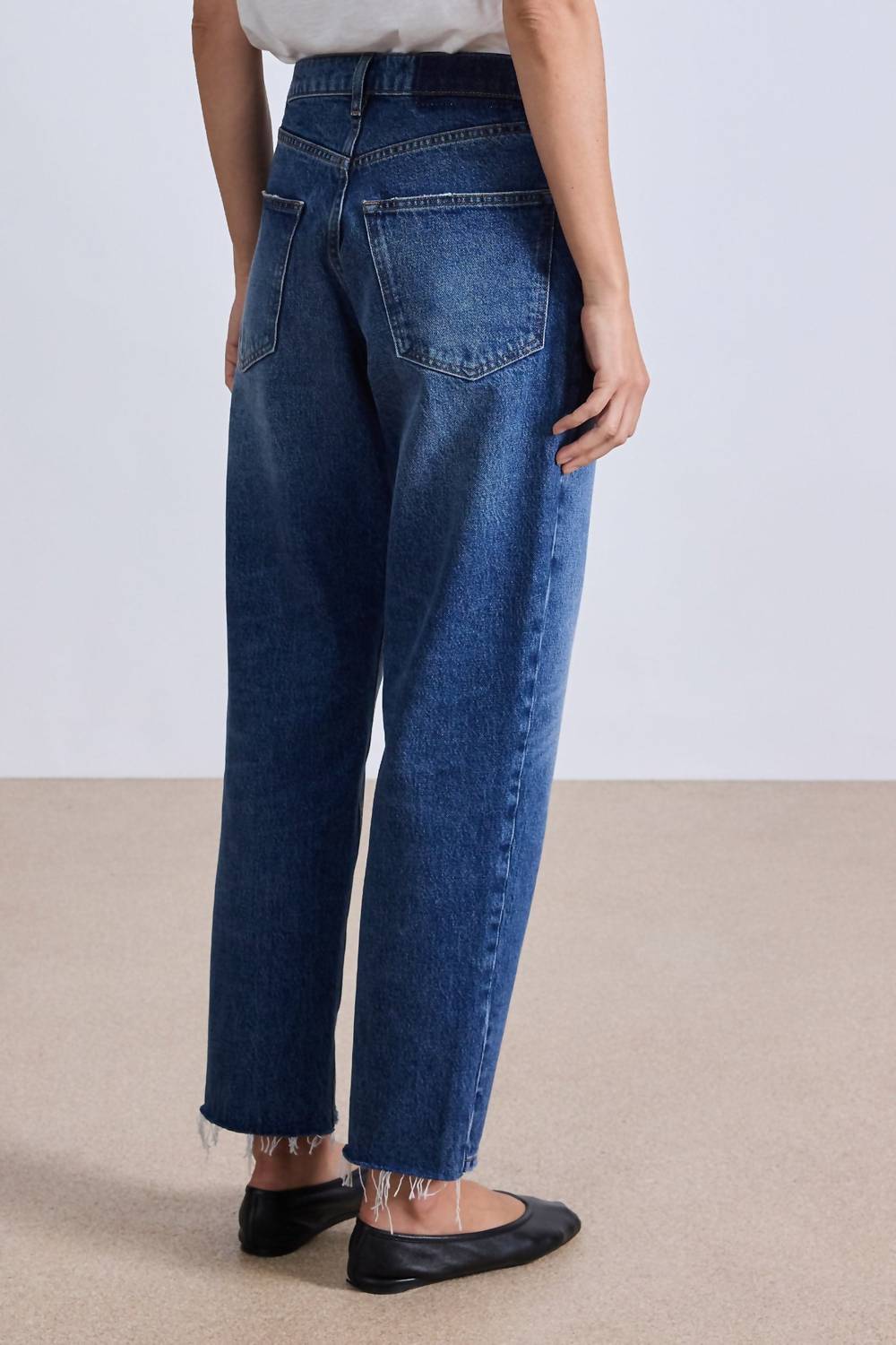 APIECE APART Mensy Mid Rise Jean in vintage blue wash - women's jeans - view 4
