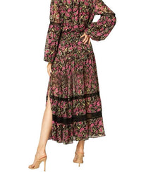 Misa Los Angeles Alicia Long Sleeve Top in flora fuchsia - women's blouse - view 4