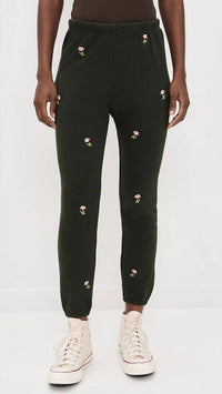 THE GREAT. Stadium Sweatpant in woodland green - women's pants - view 5