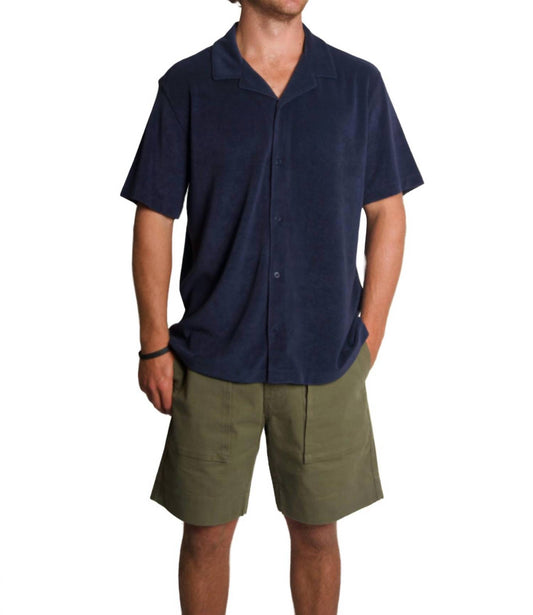 Vince - Terry Cabana Short Sleeve Button Down Shirt