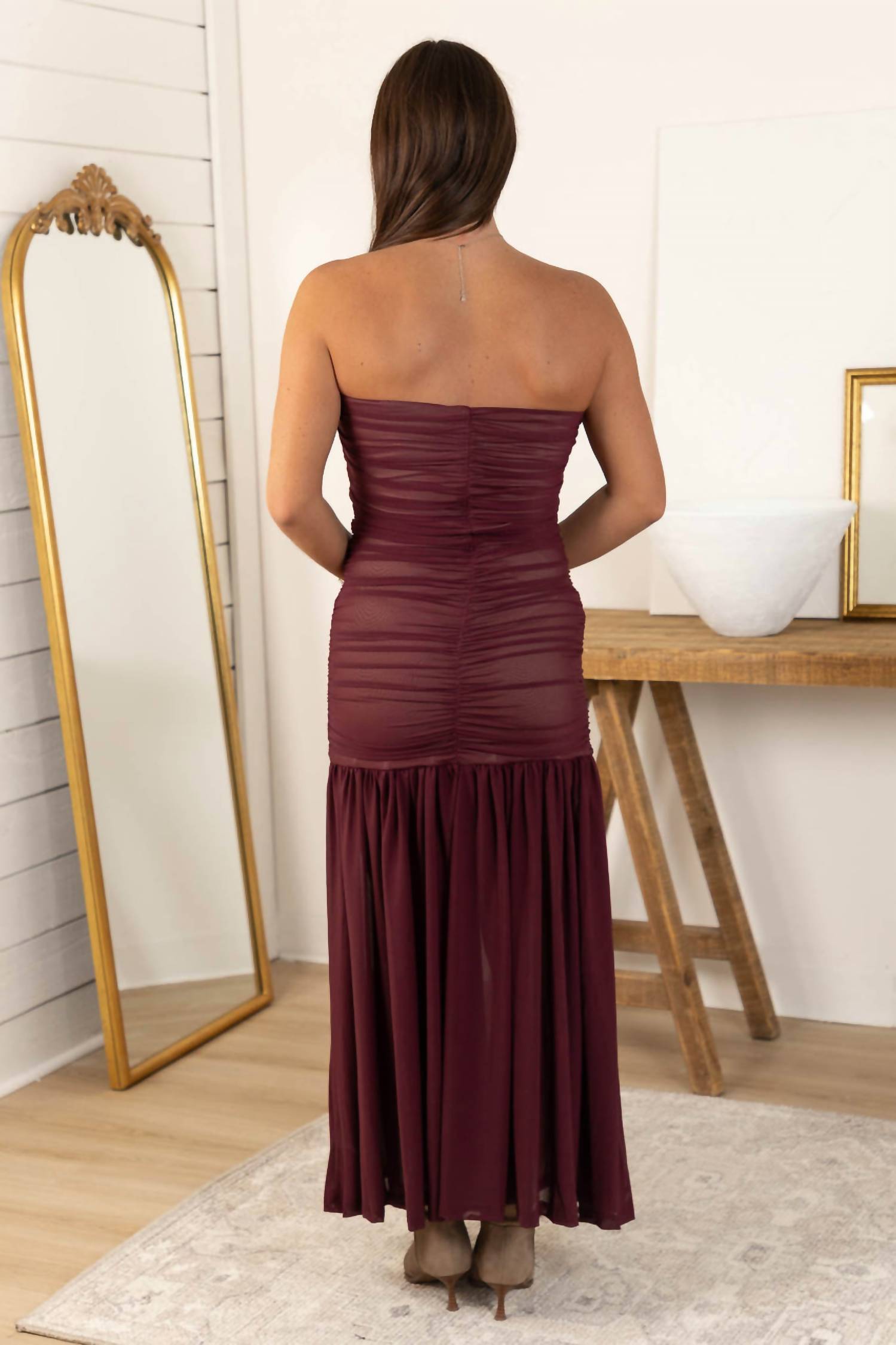 Olivaceous - Clara Midi Mesh Dress