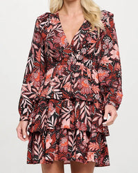 Meet Me In Santorini - Long Sleeve Ruffle Dress