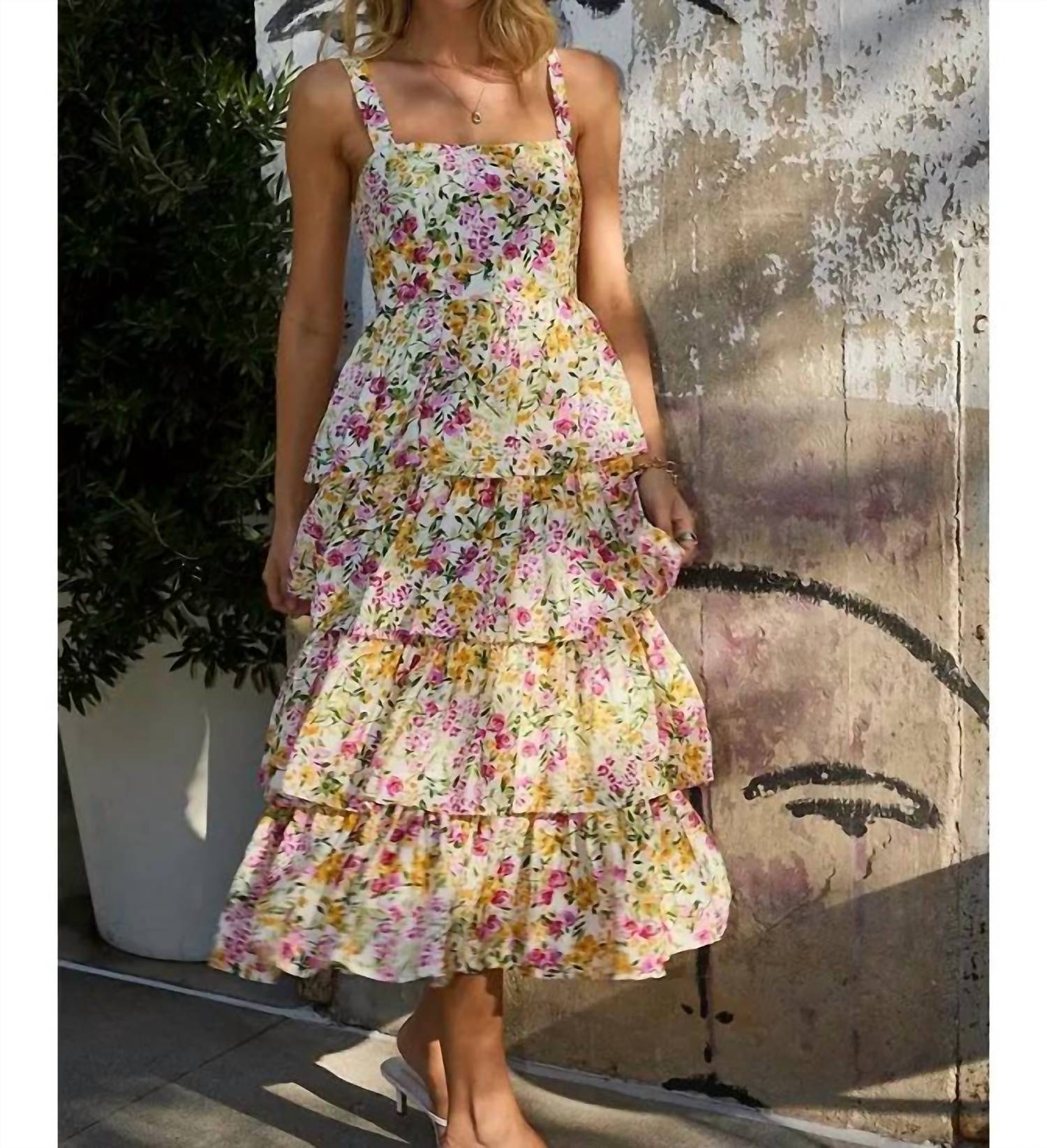 Gilli - Ellie Layered Tiered Midi Dress