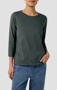 Eileen Fisher - Round Neck Easy 3/4 Sleeve Tee