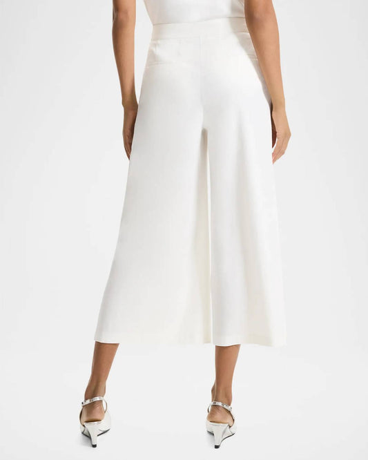 Theory - Clean Terena Crop Wide Leg Linen Blend Pants