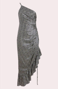 Cinq A Sept - Christel One Shoulder Asymmetric Midi Dress