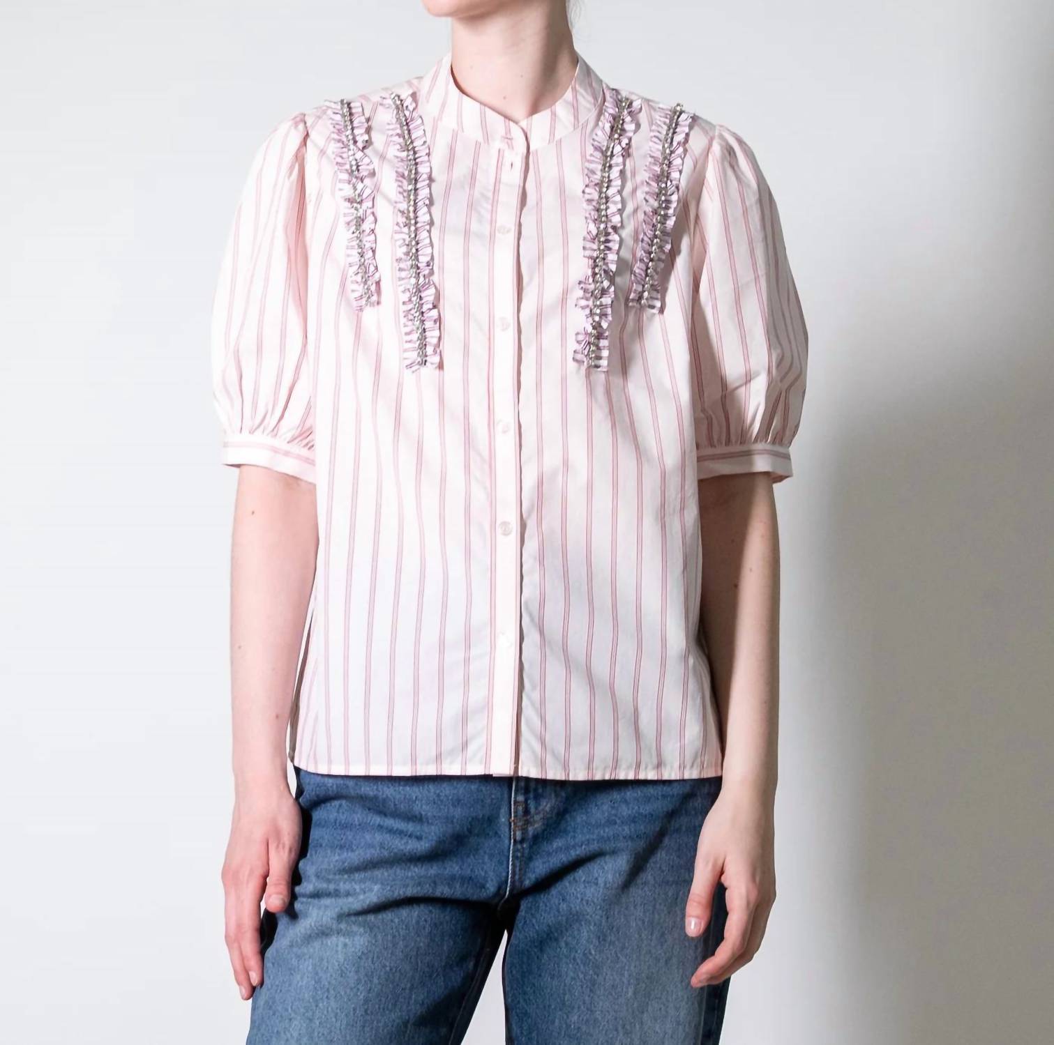 Essentiel Antwerp - Frill Rhinestone Shirt