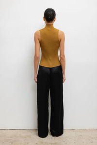 Leset - Blake Rib Sleeveless Turtleneck Top