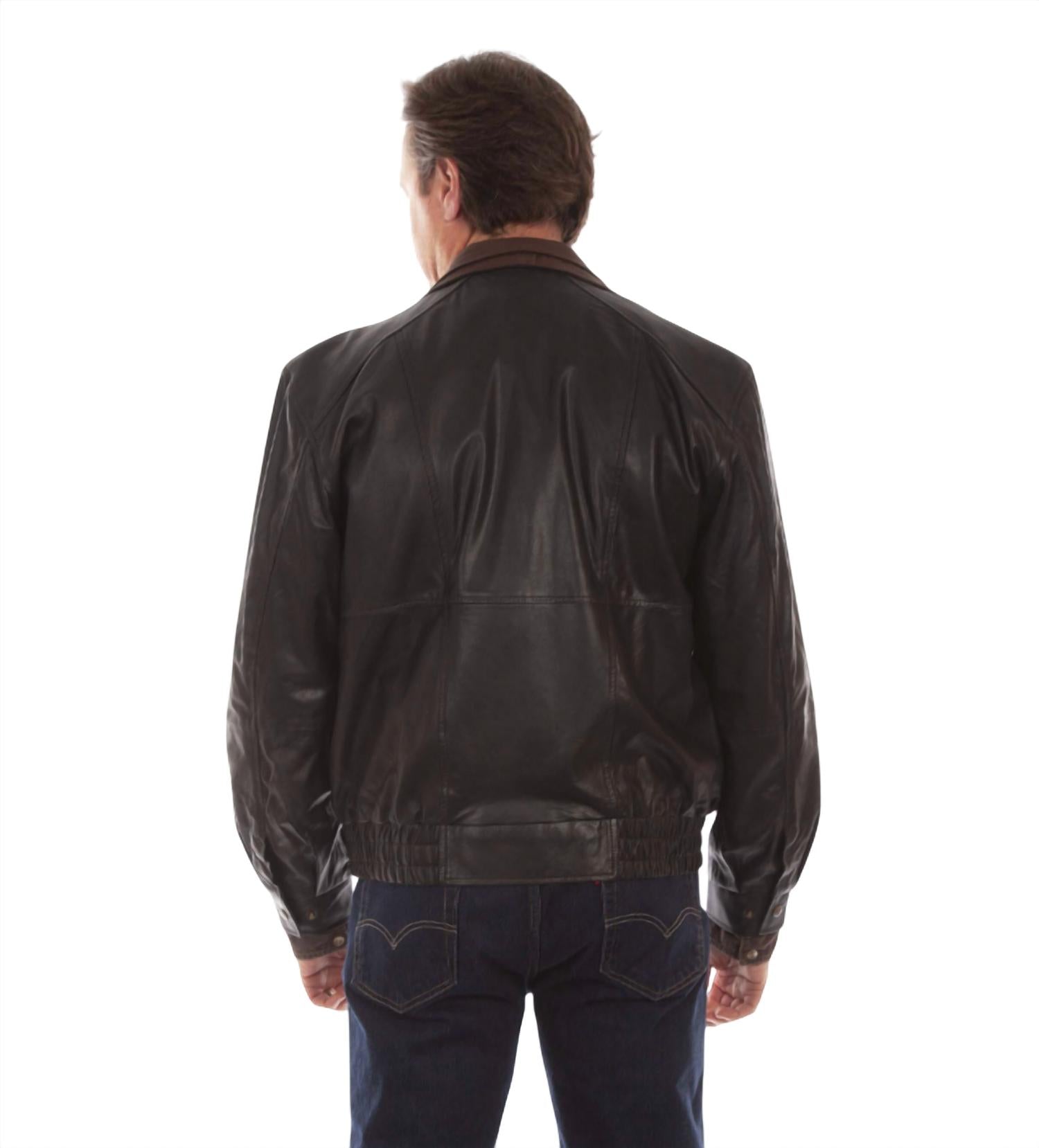 Scully - Double Collar Featherlite Leather Jacket
