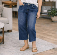 Vervet By Flying Monkey - Clean Slate Cropped Wide Jeans