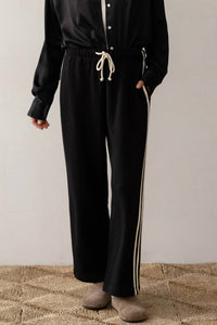 Donni. - Eco-terry Stripe Crop Pants
