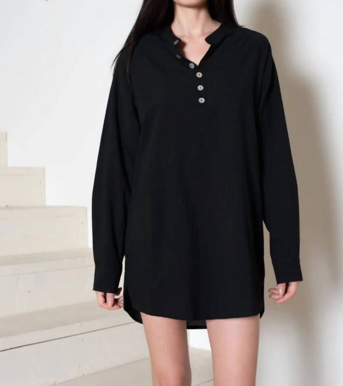 Natalie Martin - Apres Collarless Deep V-neck Top