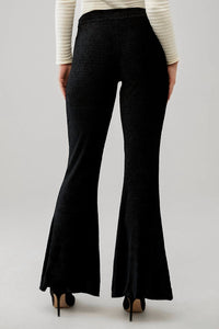 Free People Charming Velvet Flare Pants in black - women's pants - detail view