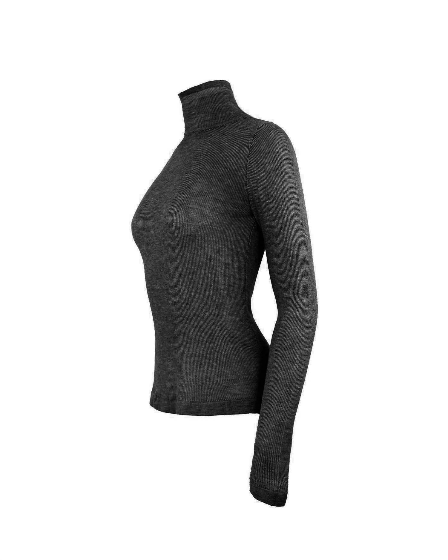 Theo The Label - Women's Nomia Sheer Knit Turtleneck Top