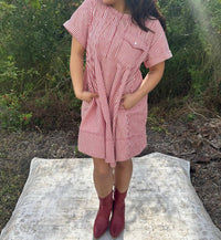 Star Drop - Short Twill Swing Dress