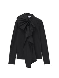 Alexander Mcqueen - Ruffled Cotton Bow Shirt