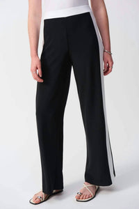Joseph Ribkoff - Two Tone Color Block Wide Leg Pants