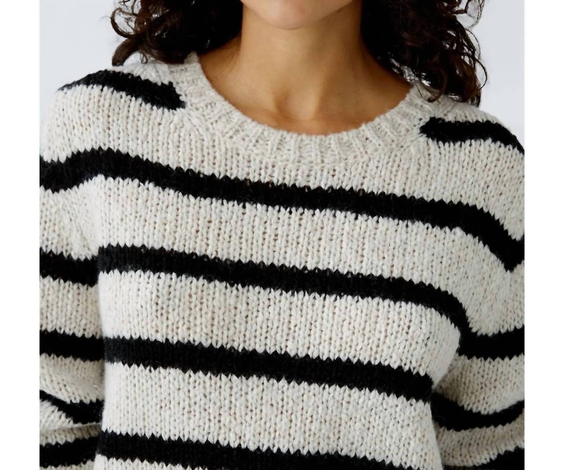 Oui - Stripe Crew Sweater
