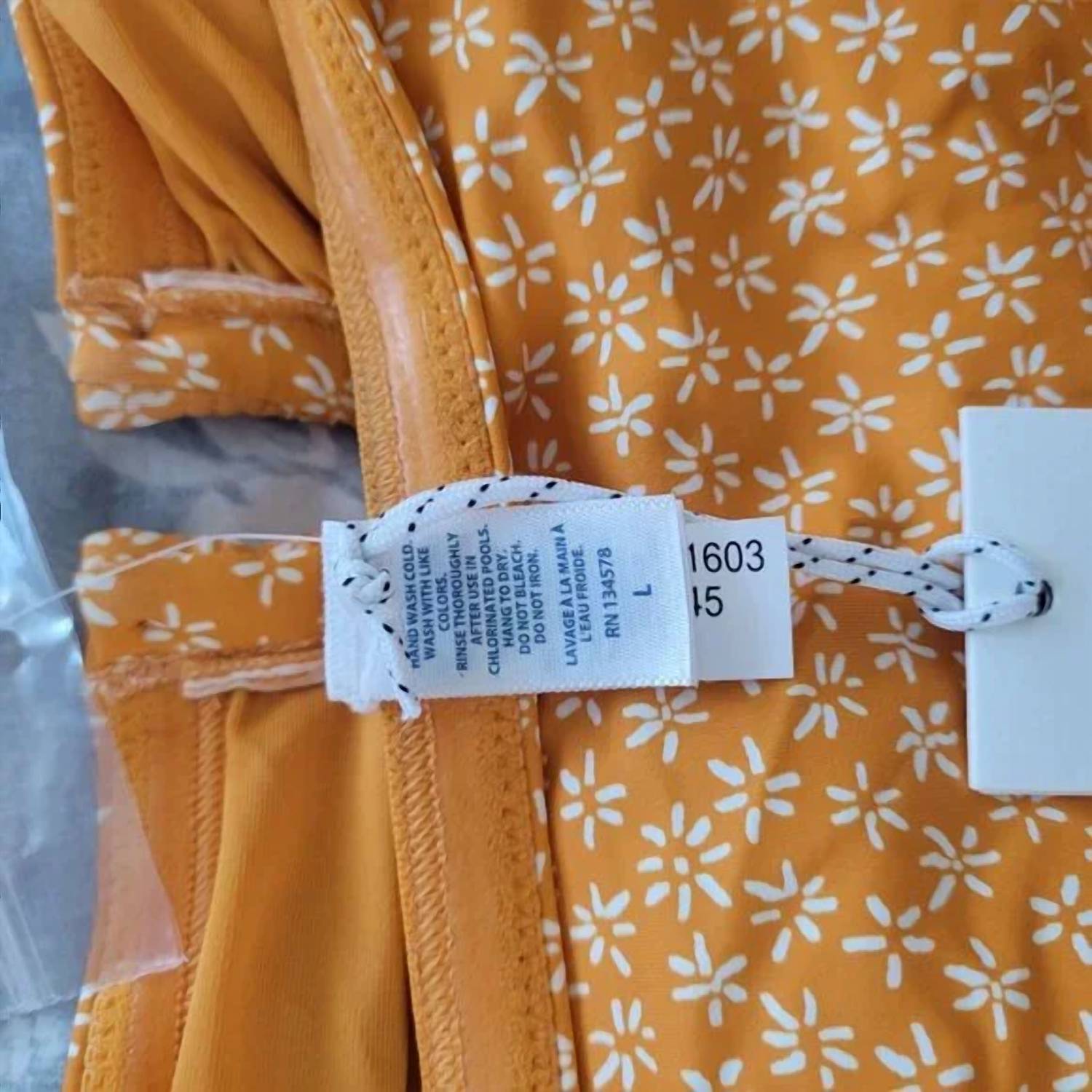 vineyard vines Women's Strapless One-piece Swimsuit in floral apricot - women's swimwear - alternate view