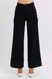 Judy Blue - Retro Wide Cuffed-leg Western Jeans