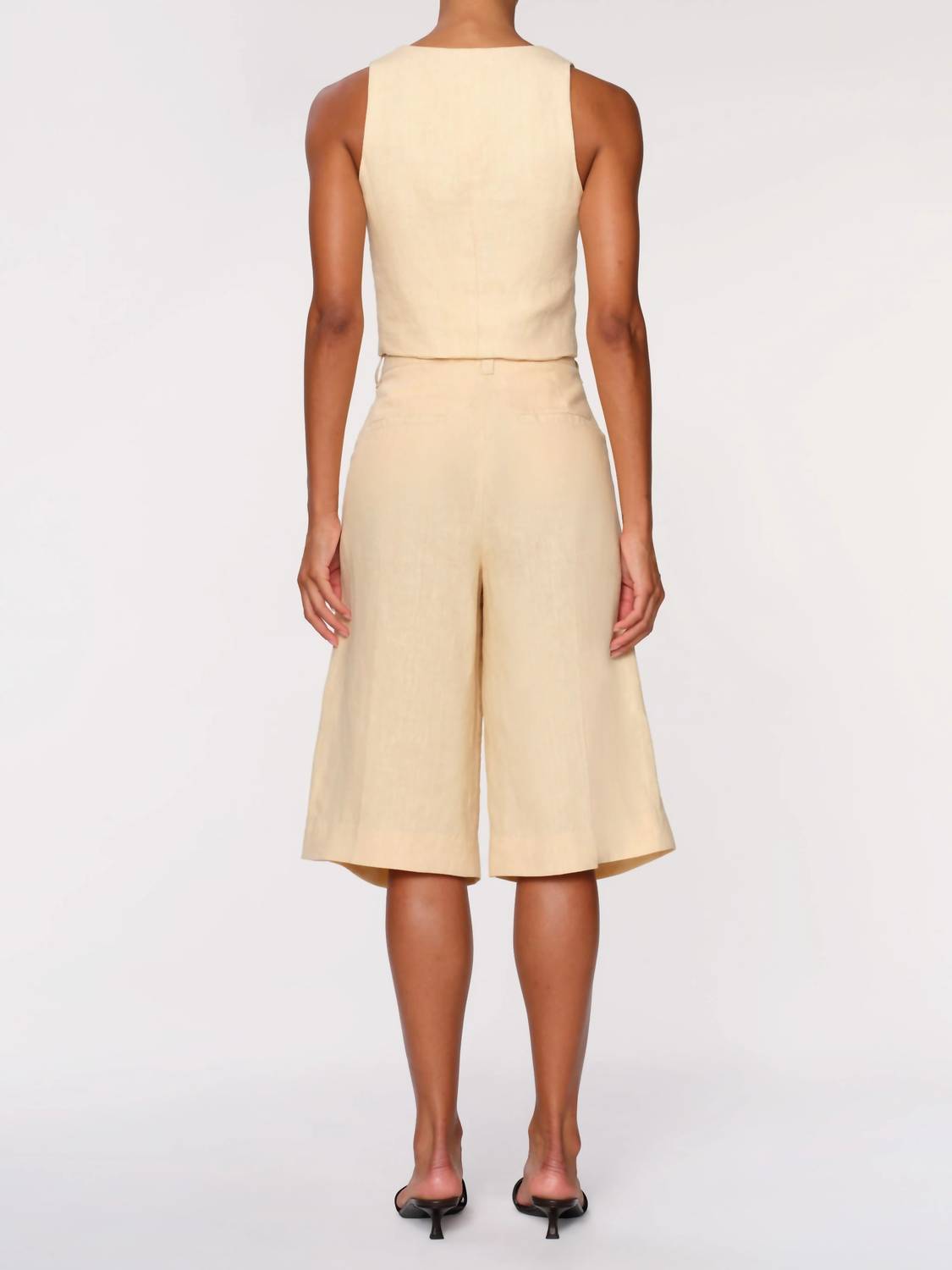 Dl1961 - Women'S - Lizzie Top Cropped Wheat Linen