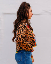 Queen Of Sparkles - Tie Rhinestone Sweater