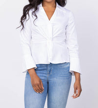 Tyler Boe - Paige Cotton Twisted Front Top