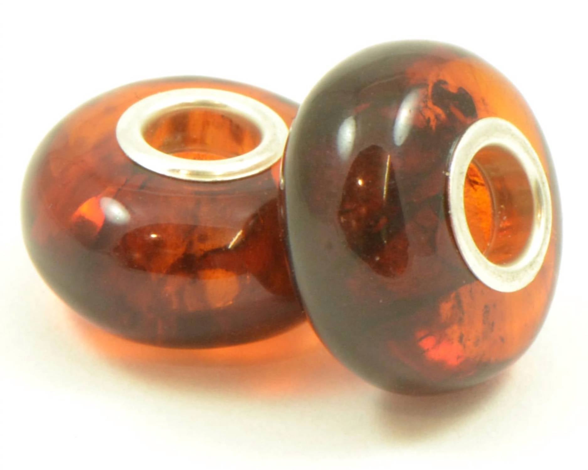 Trollbeads Women's Sunset Glass Bead Charms in yellow - women's accessory - detail view