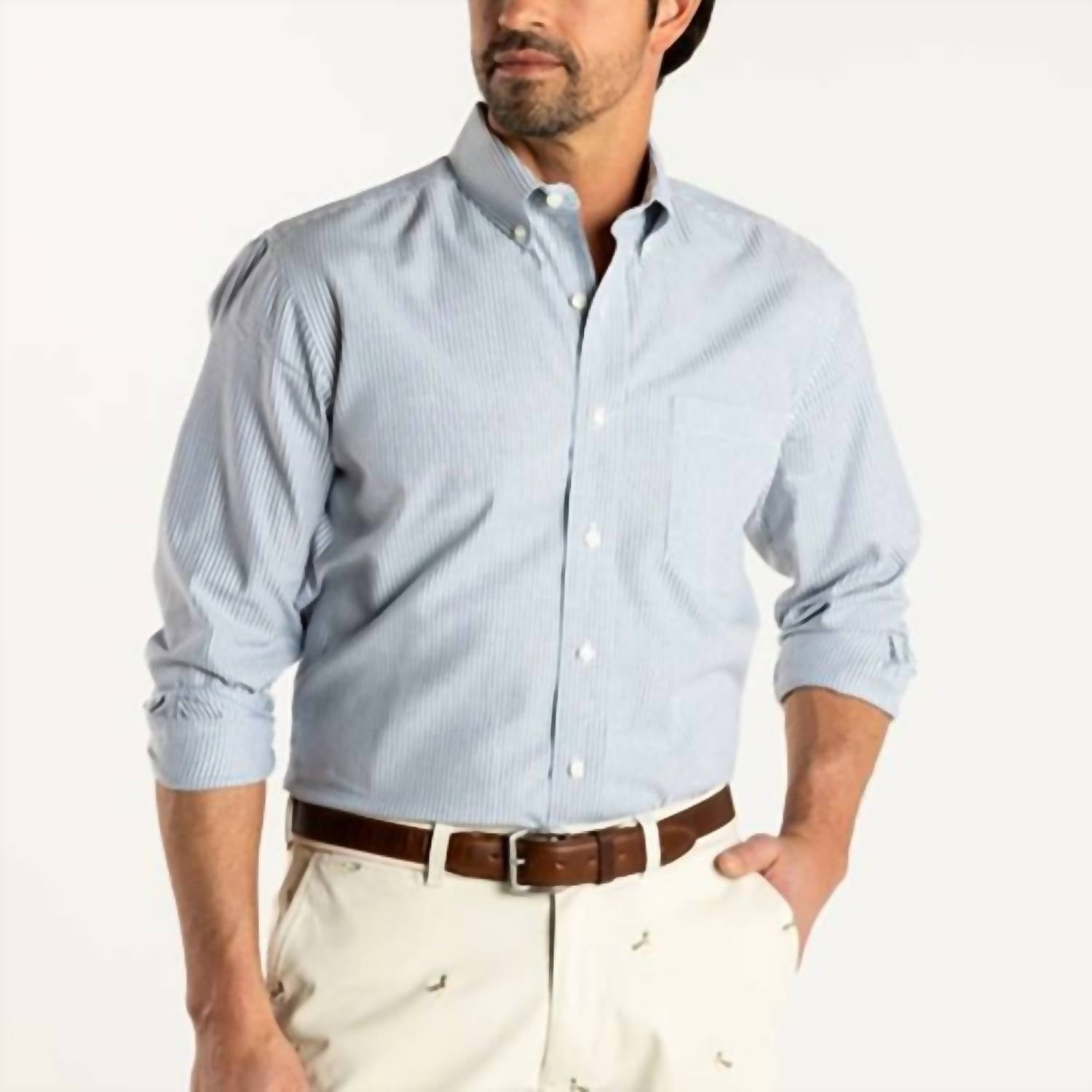 Duck Head - LONG SLEEVE OXFORD COLLINS STRIPE SHIRT
