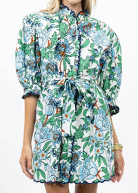 Uncle Frank - Scallop Front Print Dress