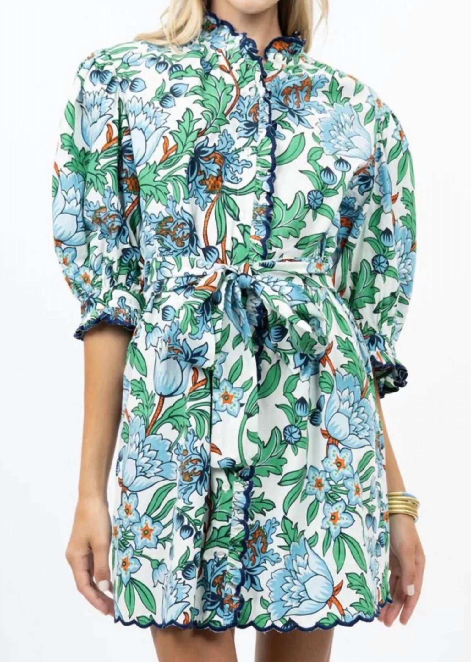 Uncle Frank - Scallop Front Print Dress