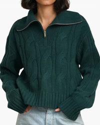 Sablyn - Esme Half Zip Cable Sweater